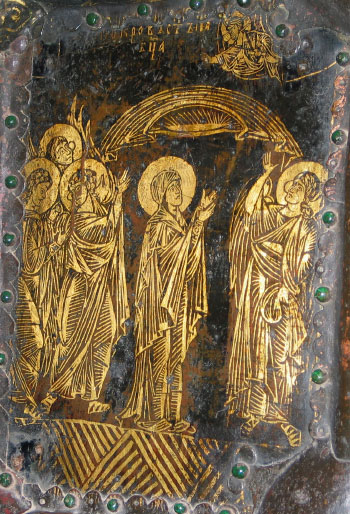 Западные врата Богородице-Рождественского собора города Суздаля 1227—1238 год. Владимиро-Суздальский музей-заповедник. Фрагмент.