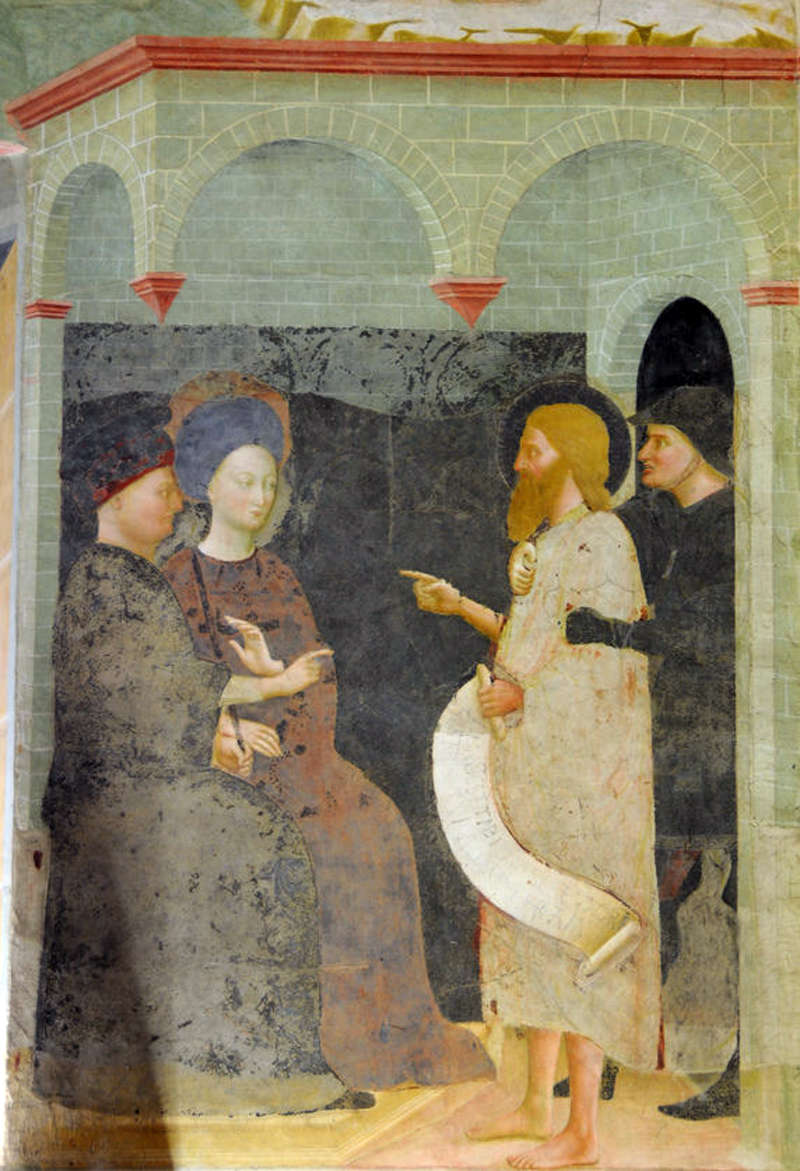 Иоанн Креститель обличает Ирода Антипу. Картина Мазолино да Паникале, 1435. Фото: Википедия