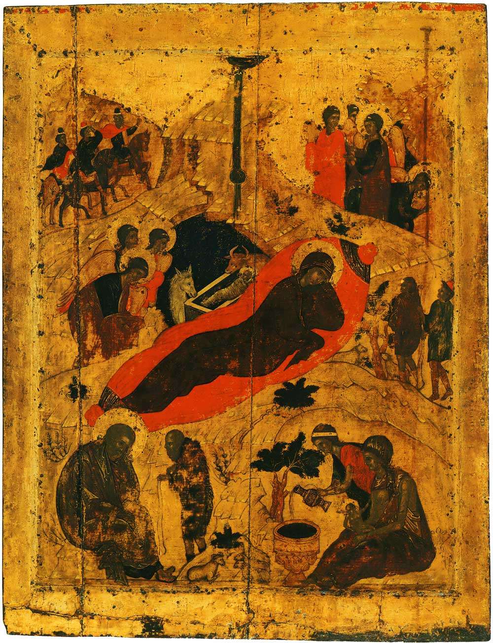 «Рождество Христово», икона Андрея Рублёва. Фото: Википедия